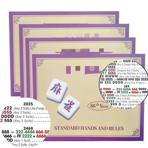 Cartas de Mahjong Portátiles, Reglas 2026, Tarjeta de Puntuación, Estilo Americano, 4 Jugadores, Manos Estándar y Guía de Reglas - Product Image 4