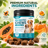 Friandises à mâcher molles multi-souches probiotiques pour chiens : Santé digestive, équilibre intestinal, soutien immunitaire, nutrition aux fibres de citrouille – Fabrication OEM