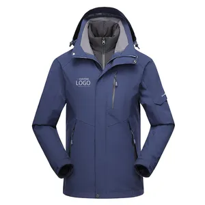 High Quality Waterproof Windbreaker Outdoor Work Sports Three-in-one Jackets Windproof Soft Shell Winter Jacket