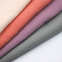 Tissu sergé uni en coton biologique 100 % pour vêtements, 120 g/m², 40s, tissé et lavé, certifié GOTS, pour bébés