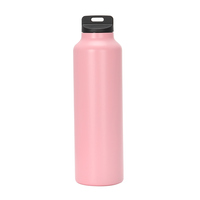 Bouteille d'eau isotherme en acier inoxydable 500 ml, écologique, pour le camping, avec conservation de l'eau froide pendant 12 à 24 heures