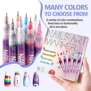 Juego de 12 Rotuladores para Decoración de Uñas, Resistentes al Agua, de Secado Rápido, para <span class=keywords><strong>Manicura</strong></span> Profesional - Product Image 5