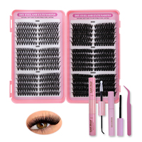 Grand Pack de 640 Clusters de Cils Volume Naturel – Kit de Cils en Clusters en Gros