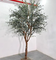 Arbre d'olivier artificiel géant pour décoration intérieure, plantes en soie, arbre luxueux, tronc naturel, grands oliviers anciens