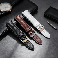 12/13/14/15/16/17/18/20/21/22mm fait à la main Vintage bracelet de montre en cuir rembourré bracelet de montre en cuir pour hommes montres avec bracelet en cuir