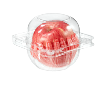Blister en plastique pomme 1/2/3/6 compartiments boîte d'emballage à clapet emballage alimentaire en plastique personnalisé RPET