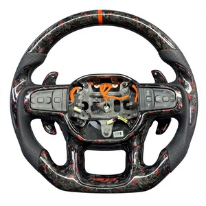 Volant personnalisé en fibre de carbone véritable pour Dodge RAM 1500 2021 2022 2023 2024 2025 6.2L Hellcat Off Road Truck - Product Image 1