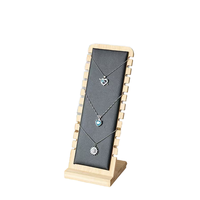 Vente Flash Support d'Exposition Amovible en Bois de Bambou pour Bijoux, Présentoir de Colliers et Chaînes, Conteneur de Bijoux Premium