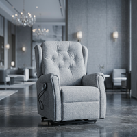 Fauteuil inclinable électrique à double moteur, zéro gravité, avec chauffage, accoudoirs à rouleaux, dossier cascade, roulettes, canapé motorisé pour seniors