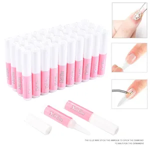 Colle à ongles à séchage rapide (10-30 pièces) – Gel adhésif pour extensions rapides, super fixation pour faux ongles et strass – Mini colle - Product Image 1