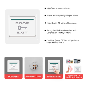 Rfid Đầu đọc thẻ truy cập Kit với chuông cửa & duy nhất Bolt khóa cung cấp điện & Exit tần số Switch-125kHz - Product Image 5