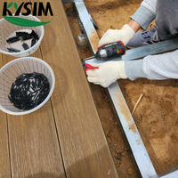 Nouveau design de revêtement de sol de terrasse de piscine étanche sans lacet Plancher de terrasse en bois et plastique