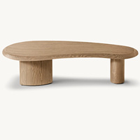 Rhohohill Ensembles de tables basses gigognes de salon de haute qualité de style moderne personnalisé Table à thé longue rétro en orme de recyclage