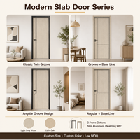 Porte intérieure en WPC légère, facile à installer, moderne, étanche, sur mesure pour appartement, bureau, chambre à coucher, projet