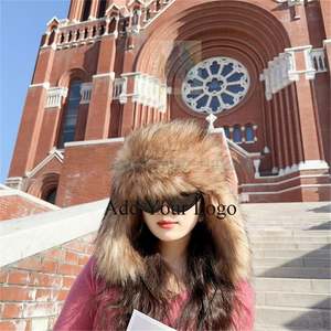 Hot Sale Cotton Winter <strong>Aviator</strong> Plush Hats Thick Princess Ear Warm Hats Skin Fur Earflat Bucket Hat - Product Image 2