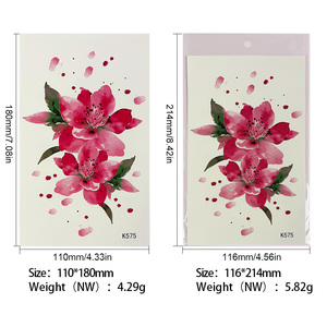 Tatuajes Temporales de Rosas Sencillas, Adhesivos Impermeables para Playa, de Larga Duración, para Cuerpo, Brazos y Piernas, para Mujeres, Fiestas y Festivales - Product Image 3