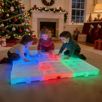 Dalles de sol LED RGB tactiles rechargeables 9 lumières, panneau de jeu interactif pour enfants, maternelle, centre commercial, maison, personnalisable OEM