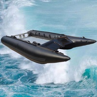 Bateau pneumatique à ponton à grande vitesse de 4,3 m, bateau catamaran
