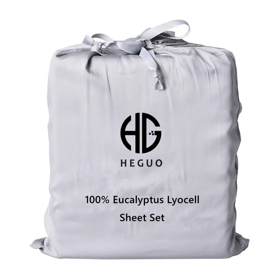 ラベルとパッケージカスタマイズ100% ユーカリリヨセルベッド羽毛布団カバーシートセット