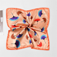 Écharpe carrée en satin de soie à pois noirs et blancs classiques, mode féminine, décoration de sac, foulard, 50 cm, tour de cou