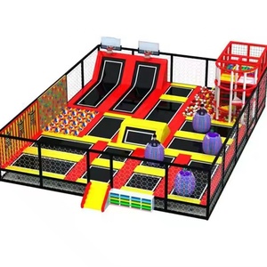 Parco Trampolini Commerciale a Tema Arancione, Attrezzatura per Parco Giochi al Coperto, Tappetini Professionali per Salti, Imbottitura di Sicurezza Ledi LD-16 - Product Image 3