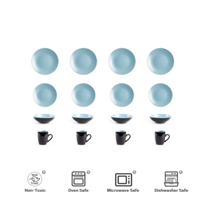 Semtember Promotion Round Kitchen Plates Set Coffee Mug Elegant Clean Easy Fancy Design <b>Dinnerware</b> Set Wedding Celebration for 4 - Product Image 5