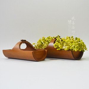 Bamboo Bean Sprout Tray Natural Bamboo Restaurant Serving Tray For Food Preparation ZCJ-005 - Product Image 3
