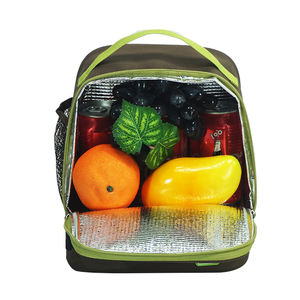 Large Capacity Reusable Green Insulated Cooler Lunch <b>Bag</b> Thermal <b>Compartment</b> Waterproof Letter Pattern Design - Product Image 5