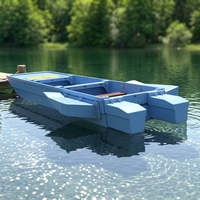 Bateau Pliant Modulaire en PE Portable Léger Épaissi Renforcé Écologique Recyclable avec Espace Supplémentaire pour Sauvetage en Réservoir