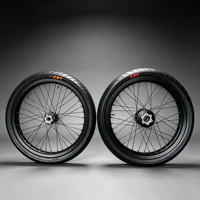 Juego de Ruedas Surron Light Bee X Supermoto de 17 Pulgadas con Bujes CNC 7075, Neumáticos de Calle 70/90-17 90/80-17 para Actualización de Segway X160 X260
