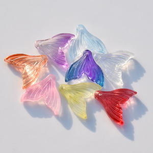 Colgante de cola de sirena de cristal, accesorio de joyería para tocados de novia, decoraciones para horquillas, diseño colorido y moderno - Product Image 2
