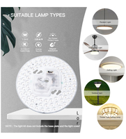 Module de plafonnier LED multicolore 36W 5CCT, compatible ETL ERP FCC, pour rénovation de ventilateur de plafond, installation magnétique, AC DOB PCB