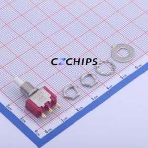 8121SHZGE Push Button Switch Through hole Component (THT) Switch Single Pole Double Throw Through Hole 1A White - Product Image 1