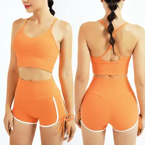 Модные оранжевые женские спортивные костюмы, спортивная одежда, спортивная одежда