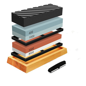 Juego de herramientas de afilado de cuchillos para cocina y exteriores DD2471 al por mayor, piedra de afilar de corindón de doble cara para tijeras - Product Image 6