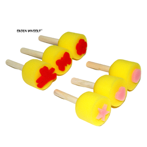 Sáng Tạo Tùy Chỉnh Tự Làm Nghệ Thuật Miếng Bọt Biển Bàn Chải Tem Thiết Lập Cho Trẻ Em Sơn Tem Đánh Răng Công Cụ - Product Image 3