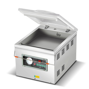 Scelleuse <span class=keywords><strong>sous</strong></span> <span class=keywords><strong>vide</strong></span> de table semi-automatique électrique en acier inoxydable multi-tailles pour la <span class=keywords><strong>conservation</strong></span> de la viande, des fruits de mer et des produits frais - Product Image 1