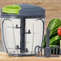 Hand Pull Knoflook Chopper Fabriek Groothandel Ps Plastic Handleiding Fruit Groente Snijgereedschap Voor Moeders