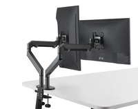 Support de moniteur double écran en aluminium pour bureau, 17-32 pouces, bras articulé à ressort à gaz, capacité de charge 2-8 kg