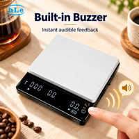 Timbangan Kopi Digital dengan Timer 0.1g Presisi Tinggi Timbangan Espresso Tipe-C Isi Ulang Timbangan Dapur Makanan