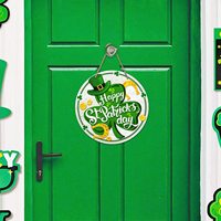 Décor mural rond en bois personnalisé et gravé, idéal pour la Saint-Patrick, cadeau d'entreprise, décoration de porte d'entrée ou de maison