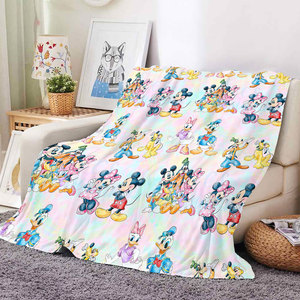ผ้าห่มพิมพ์ลายการ์ตูนน่ารักคุณภาพสูง อุ่นสบายสำหรับฤดูหนาว เหมาะสำหรับใช้ในบ้าน โซฟา หรือพกพาเดินทางในรถยนต์ ทำจากผ้าฟลีซและผ้าแฟลนเนล - Product Image 3