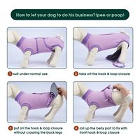 HIPHOPPET Vêtements d'hiver respirants et réfléchissants pour animaux de compagnie, protection contre les morsures, combinaison de récupération post-chirurgie pour chiens et chats