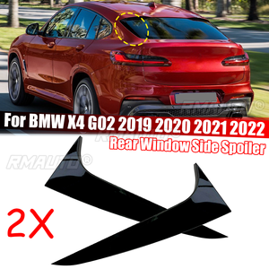 1 Par de Alerones Laterales Negros Brillantes para Ventana Trasera de BMW X4 G02 2019 2020 2021 2022, Espejo Retrovisor Trasero - Product Image 1
