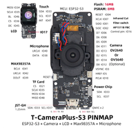 Carte de développement de caméra intelligente LCD AI T-Camera-Plus-S3 ESP32-S3