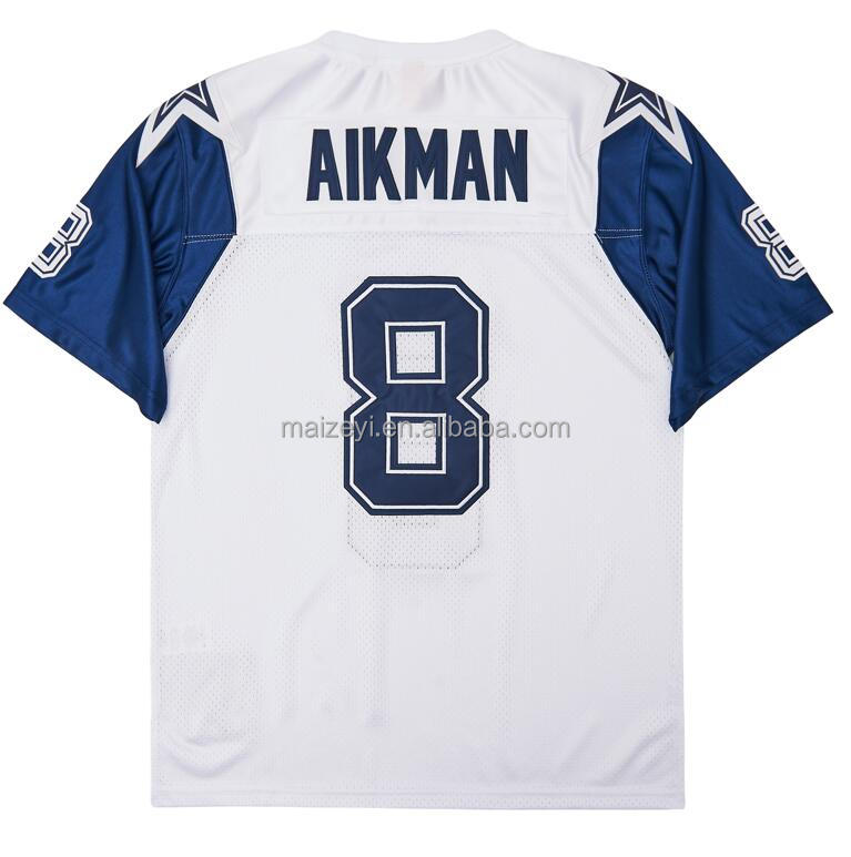 #8 Troy Aikman blanc