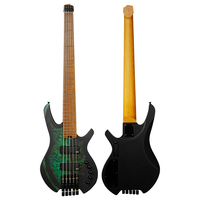 Kit Gitar Bass Elektrik Berkualitas Tinggi Custom 4-String H-H Active Pickup, Neck Maple Roasted High-gloss, Body Ash Satu Bagian, Grosir