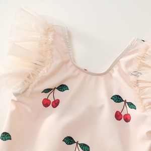 Été Nouveau <span class=keywords><strong>Maillot</strong></span> <span class=keywords><strong>de</strong></span> <span class=keywords><strong>bain</strong></span> une pièce imprimé cerise pour filles <span class=keywords><strong>de</strong></span> haute qualité pour enfants - Product Image 3