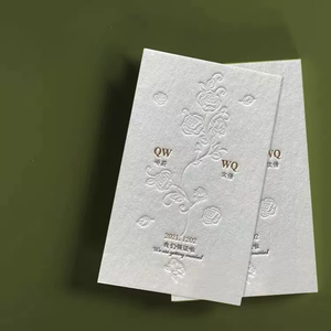 Logotipo personalizado de lujo de <span class=keywords><strong>papel</strong></span> <span class=keywords><strong>mate</strong></span> Logotipo de impresión en relieve deboss negocios tarjetas de agradecimiento postal - Product Image 6