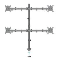 Support de bureau multifonction portable entièrement réglable et robuste Support de bureau à bras de moniteur quadruple articulé en métal